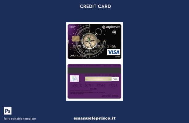 modello di carta di addebito Visa Classic Croazia OTP banka stile verificato